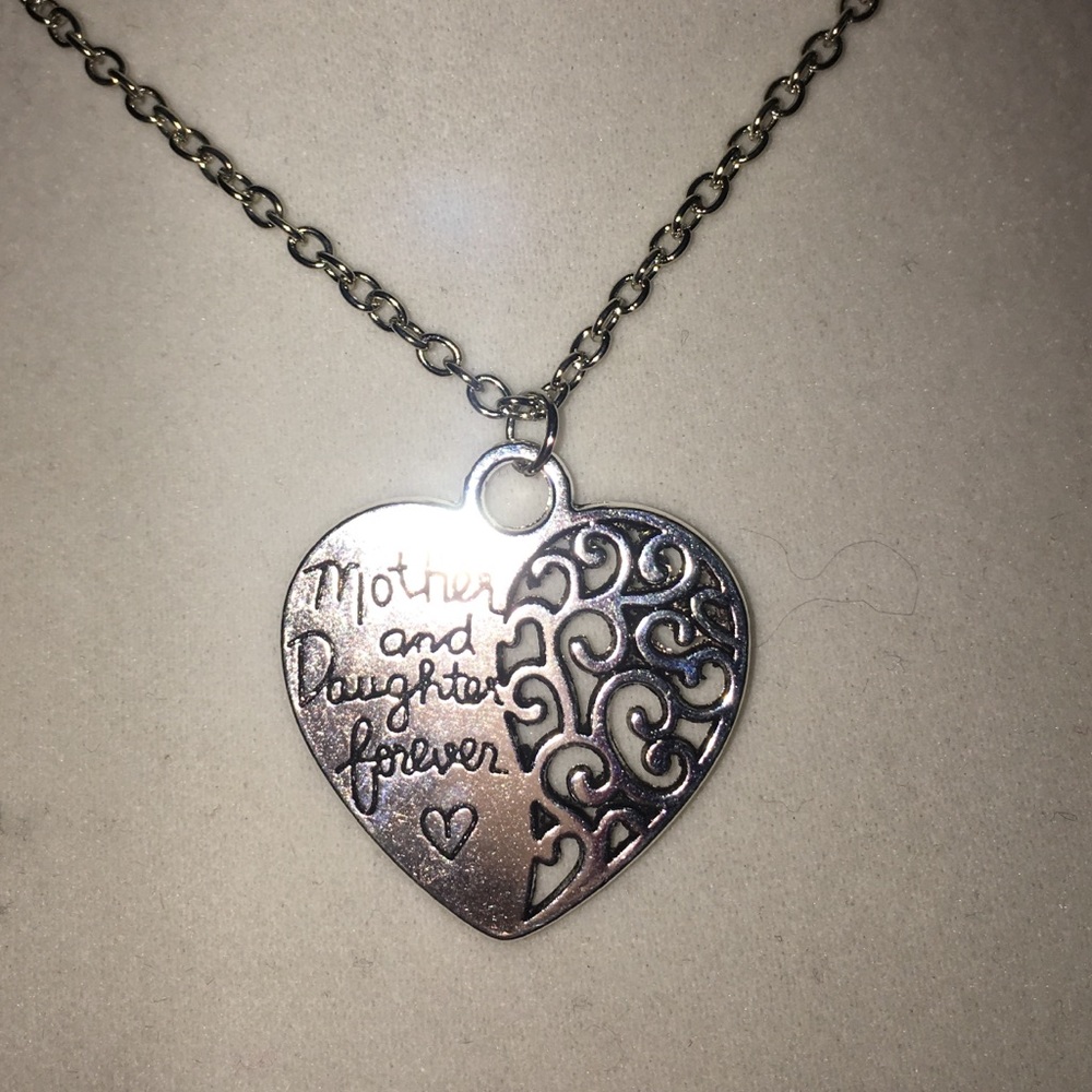 Mother & Daughter Silver Necklace